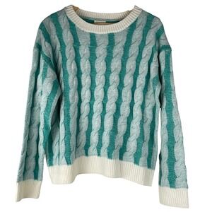BIBI Jade Cable Knit Sweater Womens Small Crewneck Pullover SKU2085-SMAL